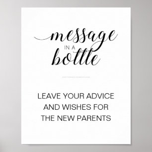 Meldung in einer Flasche Neue Eltern Ratschläge Ki Poster