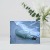 Meldung in einer Flasche Postkarte (Stehend Vorderseite)