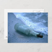 Meldung in einer Flasche Postkarte (Vorne/Hinten)