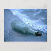 Meldung in einer Flasche Postkarte (Vorderseite)