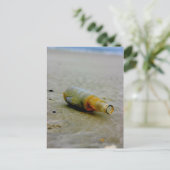Meldung in einer Flasche Postkarte (Stehend Vorderseite)