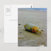 Meldung in einer Flasche Postkarte (Vorne/Hinten)