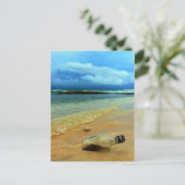 Meldung in einer Flasche Postkarte (Stehend Vorderseite)