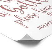 Meldung in einer Flasche Rose Gold-Glitzer 8x10-Ze Poster (Ecke)