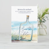 Meldung in einer Flasche Save the Date (Stehend Vorderseite)
