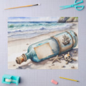 Meldung in einer Flasche Seidenpapier (Basteln)