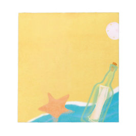 Meldung in Flasche 1 Notizblock