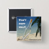 Meldung in Flasche 2 Button (Vorne & Hinten)