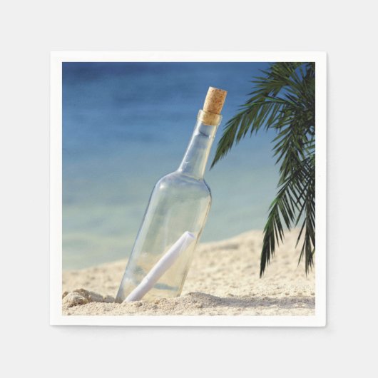 Meldung in Flasche 2 Serviette (Vorderseite)