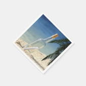 Meldung in Flasche 2 Serviette (Ecke)