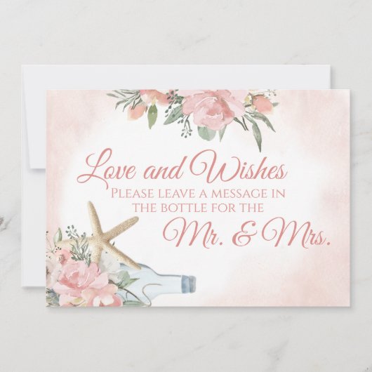 Meldung in Flasche Einladung (Vorderseite)