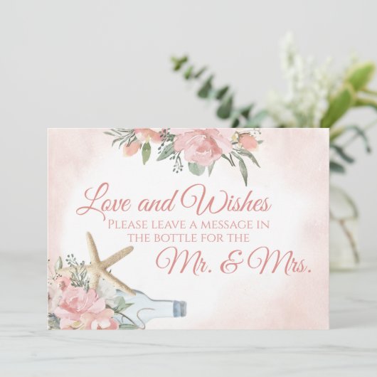 Meldung in Flasche Einladung (Stehend Vorderseite)