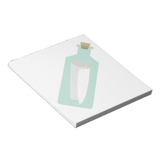 Meldung in Flaschen Notizblock (angewinkelt)