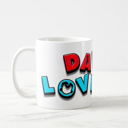 Meldung — Liebe für Väter Kaffeetasse (Links)