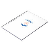 Meldung "niedlich Pink Blume Individuelle Name" Notizblock (Linke Seite)