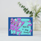 Meldung Octopus Cartoon Cust. Textpostkarte Postkarte (Stehend Vorderseite)