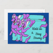 Meldung Octopus Cartoon Cust. Textpostkarte Postkarte (Vorne/Hinten)