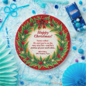 Meldung "Red Green Wreath 9" Pappteller (Party)