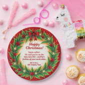 Meldung "Red Green Wreath 9" Pappteller (Party)