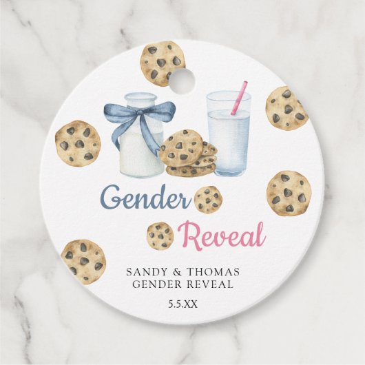 Meldung über Milch und Cookies Gender Geschenkanhänger (Vorderseite)