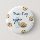Meldung über Milch und Cookies Gender - Team Boy Button (Vorderseite)