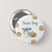 Meldung über Milch und Cookies Gender - Team Boy Button (Vorne & Hinten)