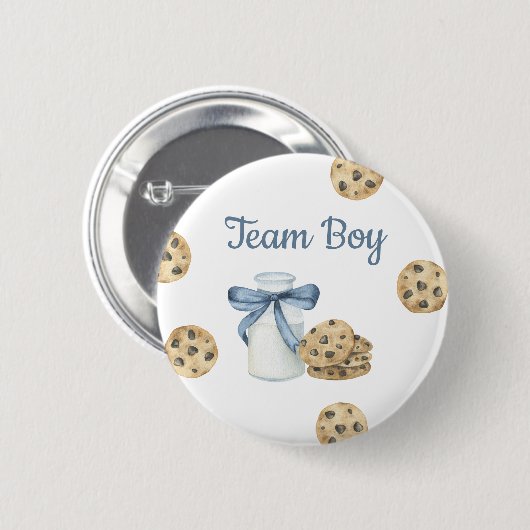 Meldung über Milch und Cookies Gender - Team Boy Button (Vorne & Hinten)