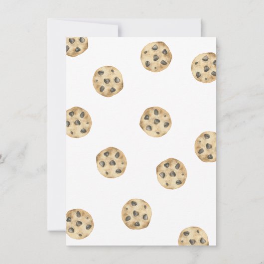 Meldung über Milch und Cookies Geschlecht Einladung (Rückseite)