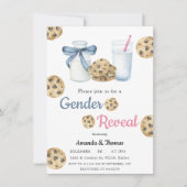 Meldung über Milch und Cookies Geschlecht Einladung (Vorderseite)