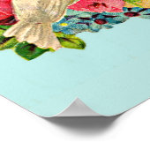 Meldung "viktorianische weiße Taube und Liebe" Poster (Ecke)