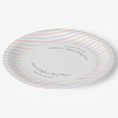 Meldung von Bump Ultrasound Niedlich Baby Shower Pappteller (Schrägansicht)