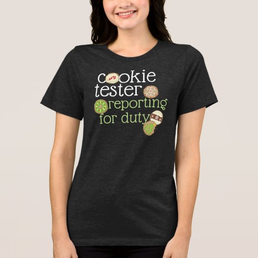 Meldung von Cookie-Testern Tri-Blend Shirt (Vorderseite)