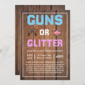 Meldung von Waffen oder Glitzer Einladung (Vorne/Hinten)