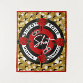 Meldung von Waffen oder Rose | Shoot your Shot Wandteppich (Vorderseite)