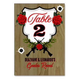 Meldung von Waffen oder Rose Tischnummer