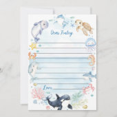 Meldungskarte für das Sea Party Time Capsule Dankeskarte (Vorderseite)