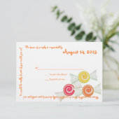 Meldungskarte für Süßigkeiten RSVP Karte (Stehend Vorderseite)