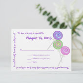 Meldungskarte für Süßigkeiten RSVP Karte (Stehend Vorderseite)