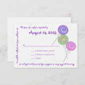 Meldungskarte für Süßigkeiten RSVP Karte (Vorne/Hinten)