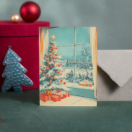 Meldungsvorlage zur Weihnachtsbaum-Szene von Vinta Feiertagskarte