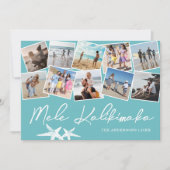 Mele Kalikimaka 10 FotoCollage Feiertagskarte (Vorderseite)