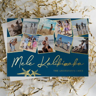 Mele Kalikimaka 10er Foto-Kollage Folien-Feiertags Folien Feiertagskarte