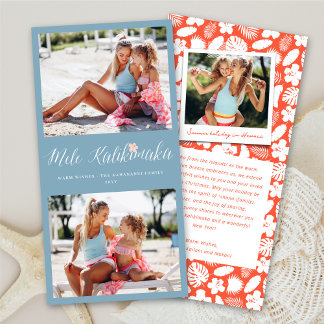 Mele Kalikimaka 2 Foto Collage Einfache Weihnachte Feiertagskarte