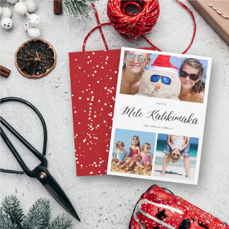 Mele Kalikimaka 3 Foto Collage Einfache Weihnachte Feiertagskarte