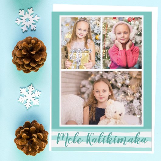 Mele Kalikimaka | 4 Foto Aquamarin Weihnachten