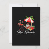 Mele Kalikimaka Aloha Hawaiian Flamingo Santa Chri Einladung (Vorderseite)