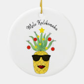 Mele Kalikimaka Ananas Keramik Ornament (Hinten)