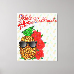 Mele Kalikimaka Ananas Leinwanddruck