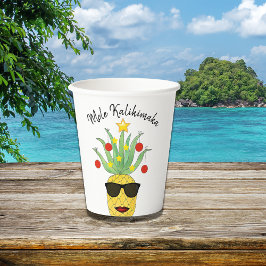 Mele Kalikimaka Ananas Pappbecher