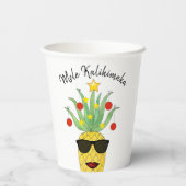 Mele Kalikimaka Ananas Pappbecher (Rückseite)